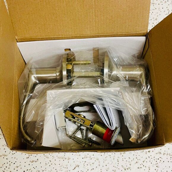 Kwikset Burbank Passage Door Lever Set 407BBL 15 - Picture 10 of 13